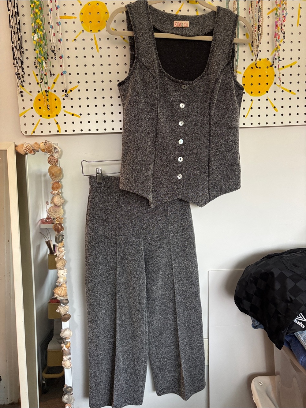 vintage knit capri set